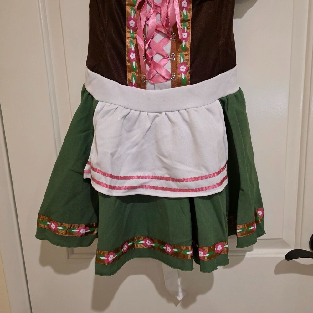 Leg Avenue Women's Gretchen Oktoberfest Beer Maid Costume 2 Piece Size L - Picture 5 of 6